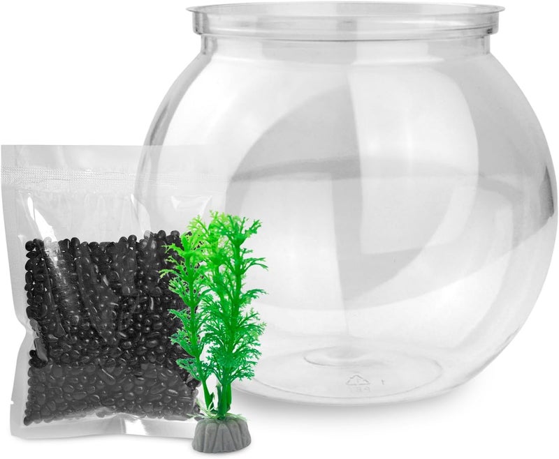 Newpol Mini Plastic Aquarium Fish Bowls (0.8Gallon / 3L) - Image 3